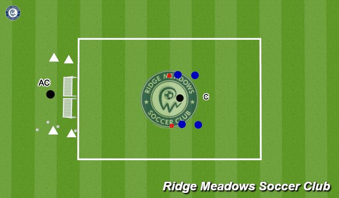 Football/Soccer Session Plan Drill (Colour): 2v2 Bigger Net