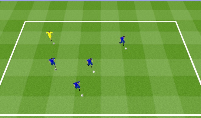 Football/Soccer Session Plan Drill (Colour): Freeze Tag