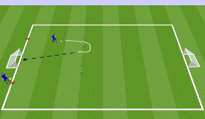 Football/Soccer Session Plan Drill (Colour): Shooting