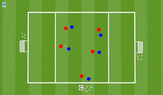 Football/Soccer Session Plan Drill (Colour): Skill Game