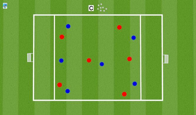 Football/Soccer Session Plan Drill (Colour): Skill Game
