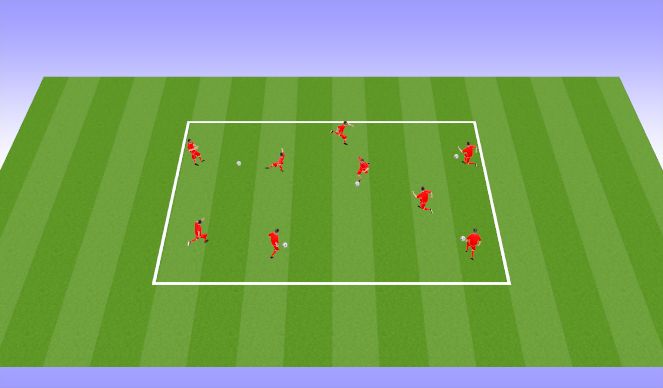 Football/Soccer Session Plan Drill (Colour): Warm Up