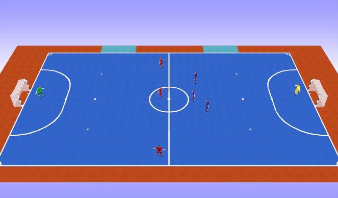 Futsal Session Plan Drill (Colour): 4v4 GAME FULL LAWS