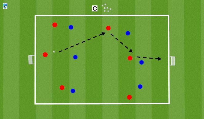 Football/Soccer Session Plan Drill (Colour): Skill Game