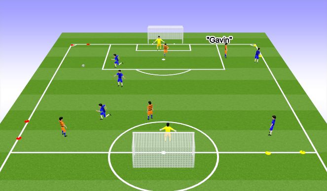 Football/Soccer Session Plan Drill (Colour): SSG