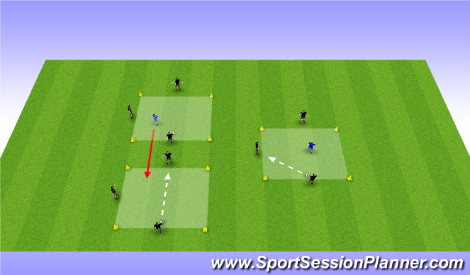 Football/Soccer Session Plan Drill (Colour): Rondo's
