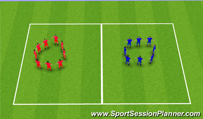 Football/Soccer Session Plan Drill (Colour): Arrival Game