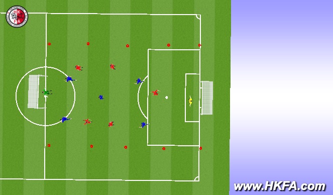 Football/Soccer Session Plan Drill (Colour): 支援
