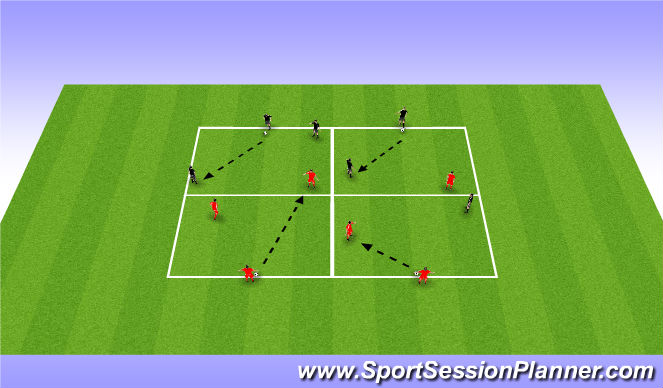 Football/Soccer Session Plan Drill (Colour): Passing