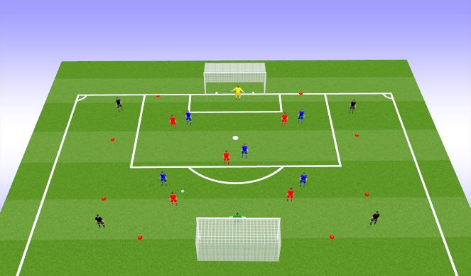 Football/Soccer Session Plan Drill (Colour): Hexagon
