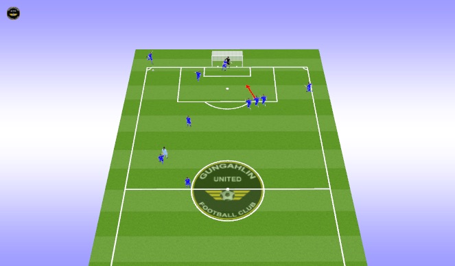 Football/Soccer Session Plan Drill (Colour): Attacking Corner
