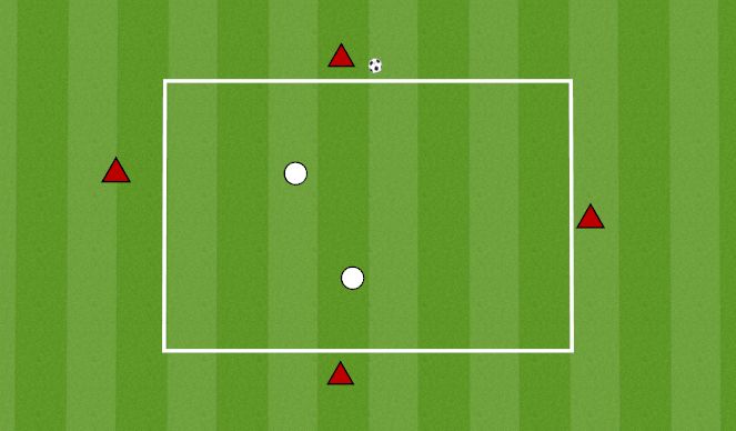 Football/Soccer Session Plan Drill (Colour): POSSESSION 4V2