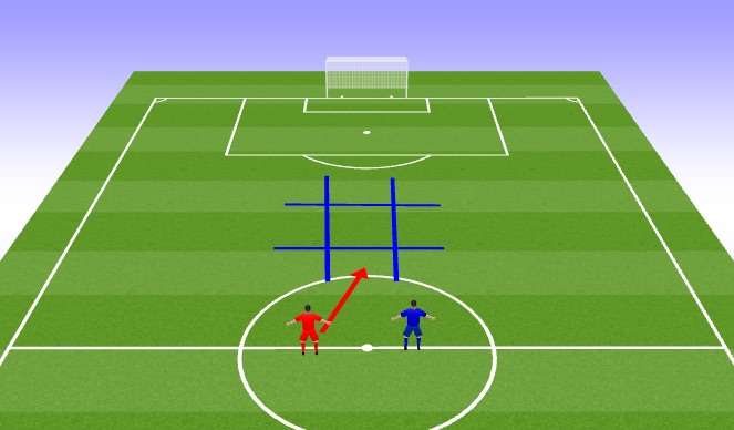 Football/Soccer Session Plan Drill (Colour): Cognitive X/O's
