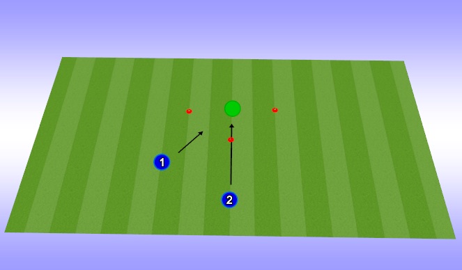 Football/Soccer Session Plan Drill (Colour): 1v1 Warmup - Triangle