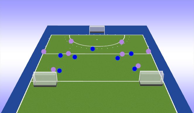 Hockey Session Plan Drill (Colour): Press vs Outlet