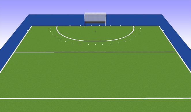Hockey Session Plan Drill (Colour): Half Pitch Game