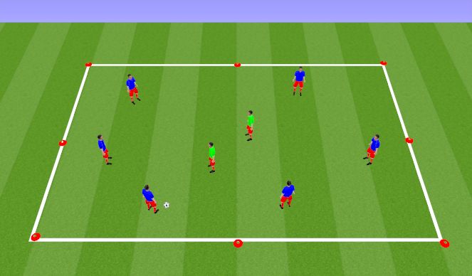 Football/Soccer Session Plan Drill (Colour): Rondo