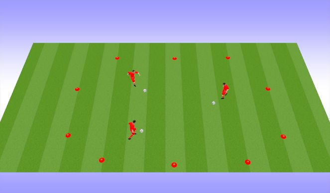 Football/Soccer Session Plan Drill (Colour): Warm Up - Individual Ball Mastery