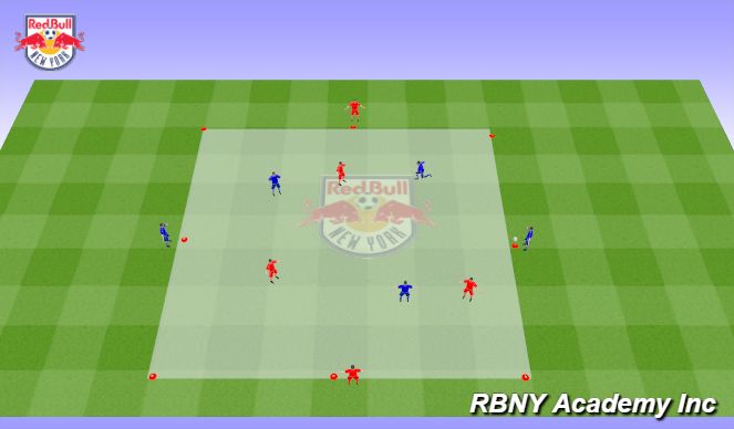 Football/Soccer Session Plan Drill (Colour): Main Activity