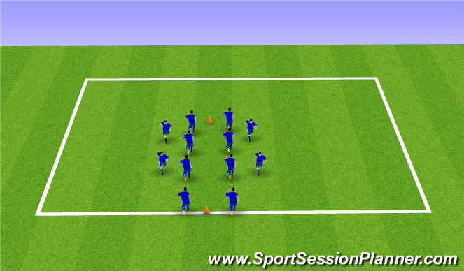 Football/Soccer Session Plan Drill (Colour): Dynamic Warm Up