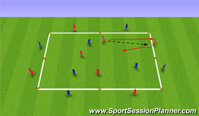 Football/Soccer Session Plan Drill (Colour): Possession Play