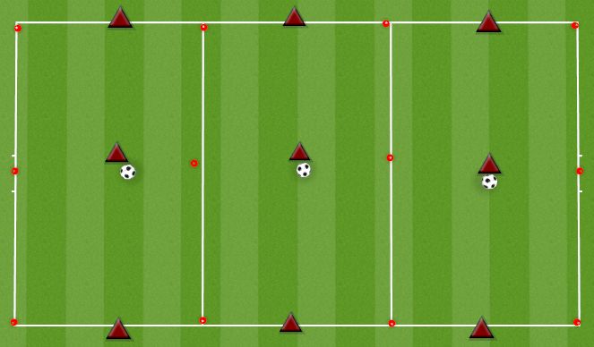 Football/Soccer Session Plan Drill (Colour): FUNCTIONAL DEFENSIVE PRACTICE IN 3'S