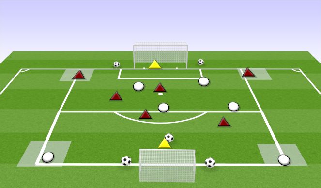 Football/Soccer Session Plan Drill (Colour): CROSSING SEAM GAME
