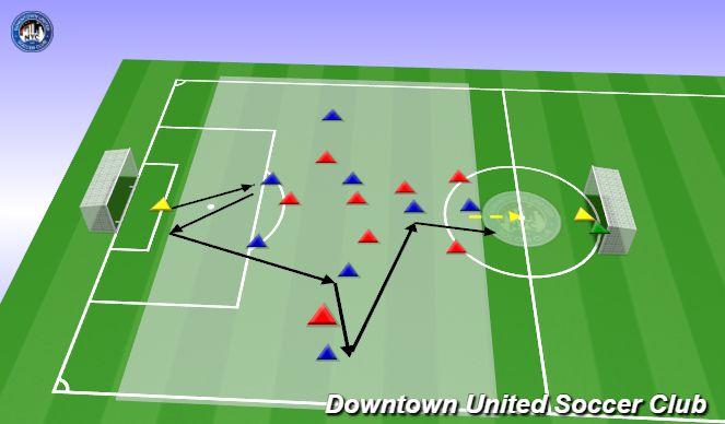 Football/Soccer Session Plan Drill (Colour): Game 8v8 