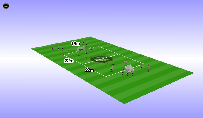 Football/Soccer Session Plan Drill (Colour): Transition game