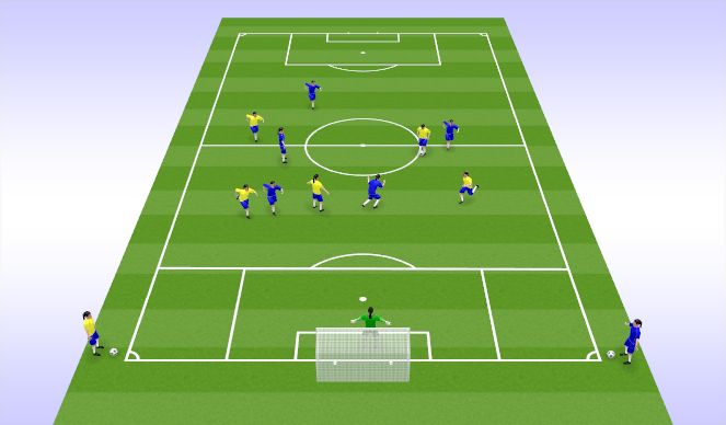Football/Soccer Session Plan Drill (Colour): 5v5 - 5v3 match