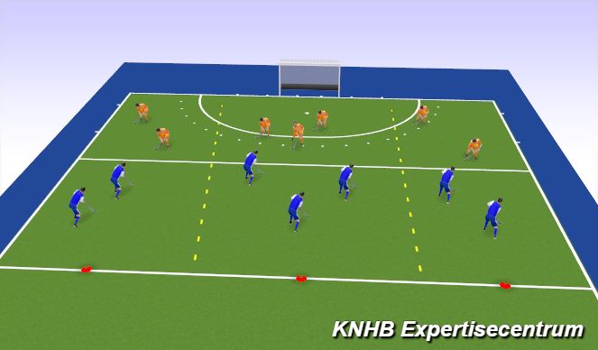 Hockey Session Plan Drill (Colour): Spelvorm - vakken