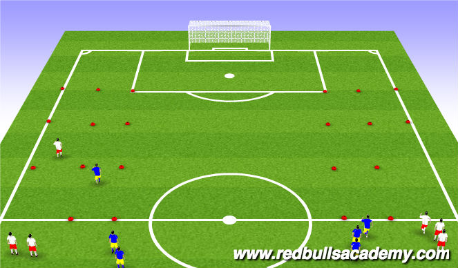 Football/Soccer Session Plan Drill (Colour): Warm up/Physical Literacy