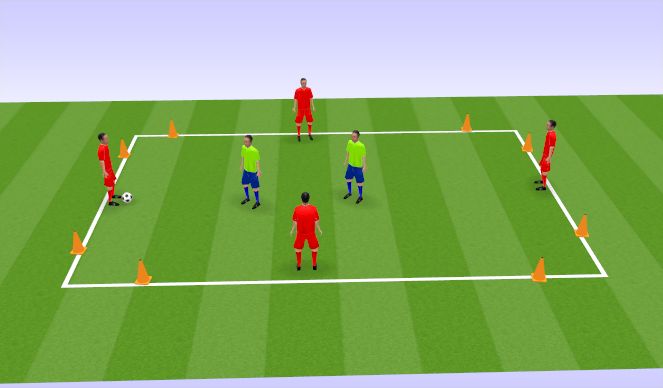 Football/Soccer Session Plan Drill (Colour): Rondo