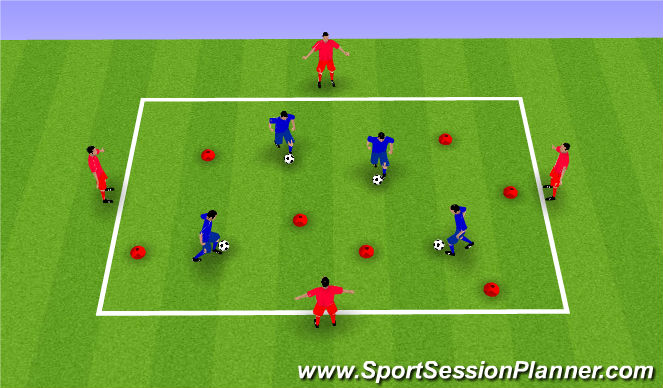 Football/Soccer Session Plan Drill (Colour): Turns