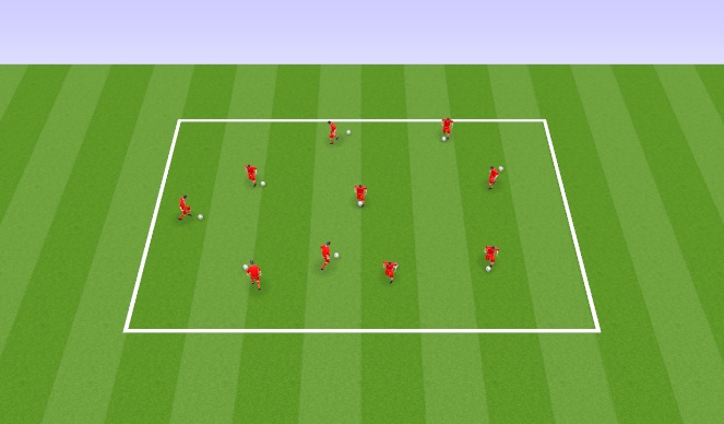 Football/Soccer Session Plan Drill (Colour): Free Dribble 