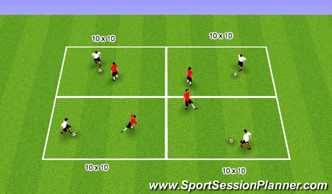 Football/Soccer Session Plan Drill (Colour): Keep Ball