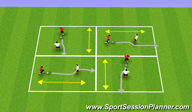 Football/Soccer Session Plan Drill (Colour): Line Goals