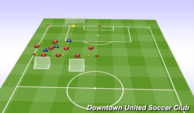 Football/Soccer Session Plan Drill (Colour): Switching POA Rondo