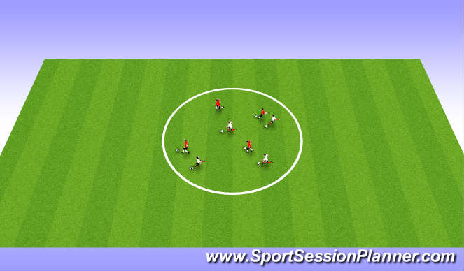 Football/Soccer Session Plan Drill (Colour): Ball Tag