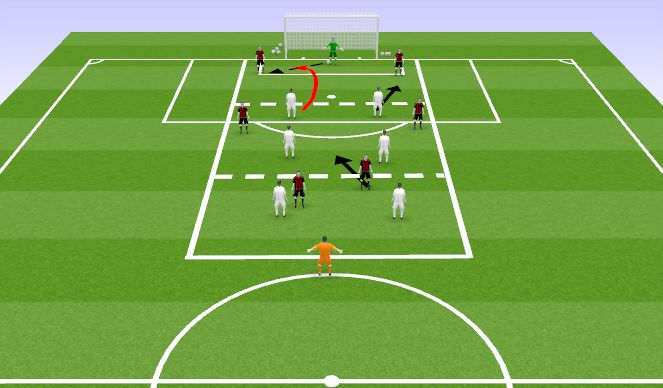 Football/Soccer Session Plan Drill (Colour): 6v6