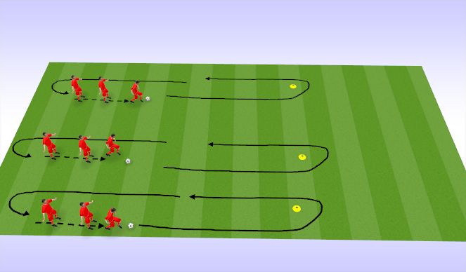 Football/Soccer Session Plan Drill (Colour): Water Under the Bridge