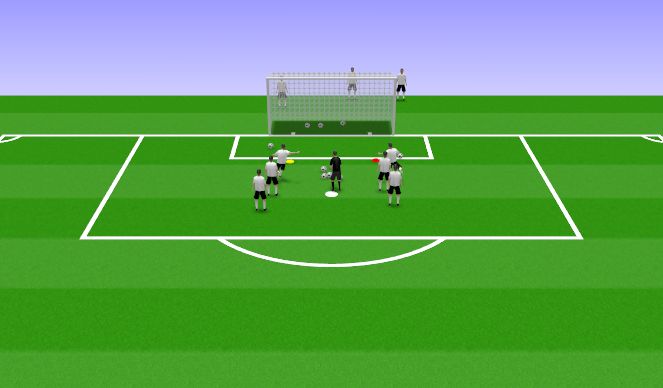 Football/Soccer Session Plan Drill (Colour): Technical Shooting