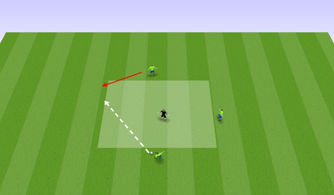Football/Soccer Session Plan Drill (Colour): 3v1 Rondo