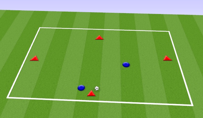 Football/Soccer Session Plan Drill (Colour): Build Up Individual Skill: Rondo 4v2