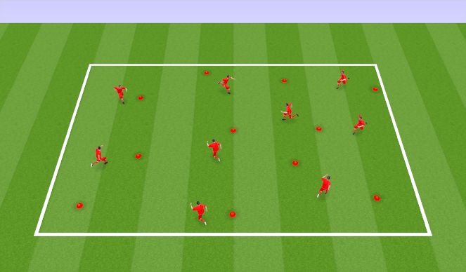 Football/Soccer Session Plan Drill (Colour): Warm Up 