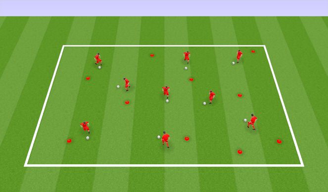 Football/Soccer Session Plan Drill (Colour): Activity 1- Individual Possesion