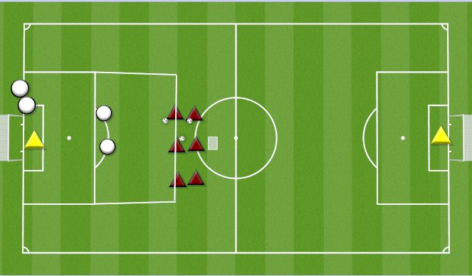Football/Soccer Session Plan Drill (Colour): OVERLAP 3V2 TO GOAL