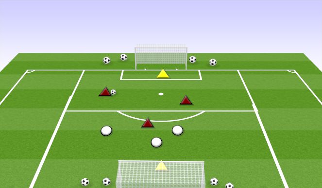 Football/Soccer Session Plan Drill (Colour): ALL UP AND BACK