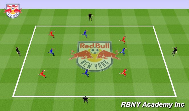 Football/Soccer Session Plan Drill (Colour): 3 Team Possession