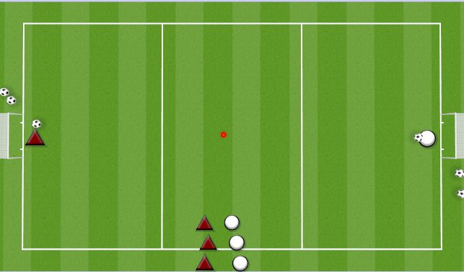 Football/Soccer Session Plan Drill (Colour): 1v1 sprint to cone